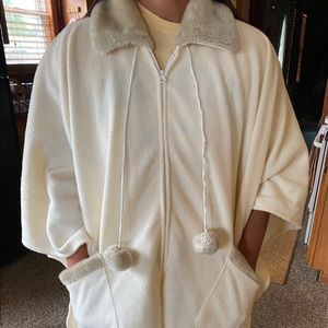 Cream Colored Warm Cape Poncho~One size fits all